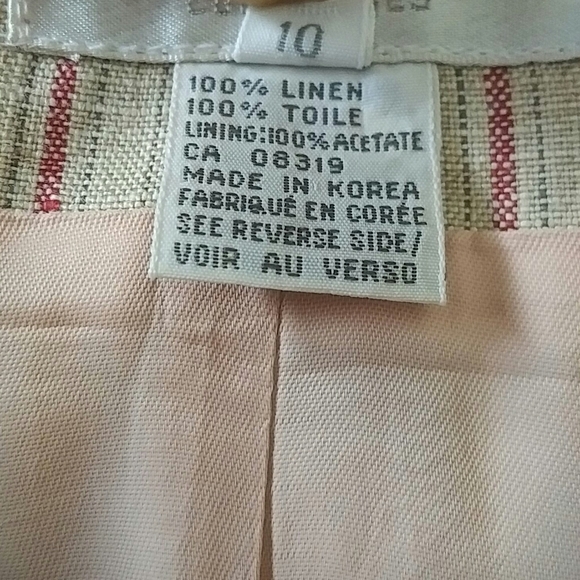 DIOR - vintage high waisted linen skirt - Picture 4 of 5